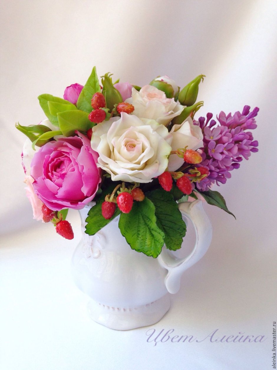 Холодный фарфор букеты