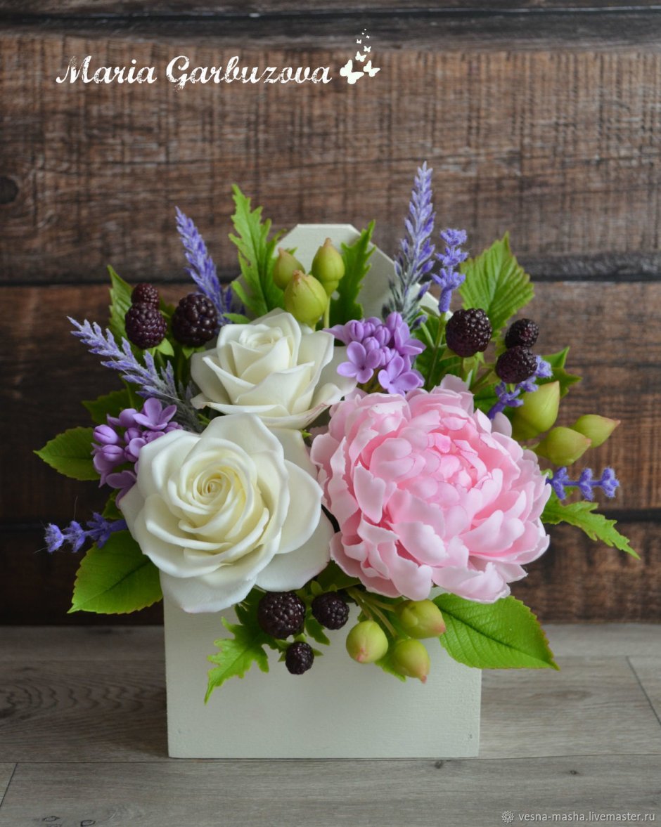 Цветы из холодного фарфора