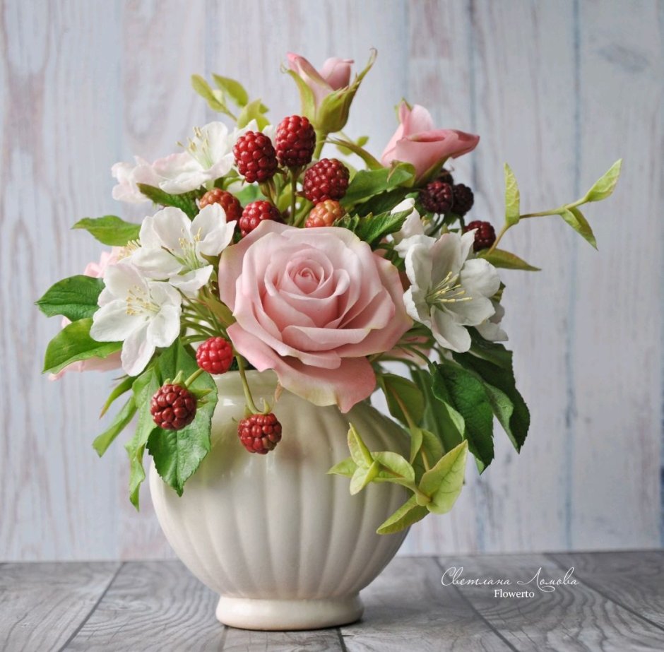 Букеты из холодного фарфора