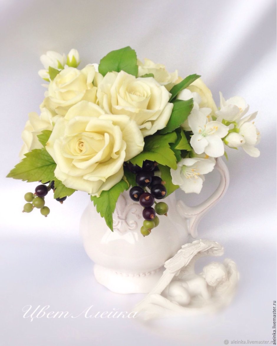 Цветочные композиции полимерная глина