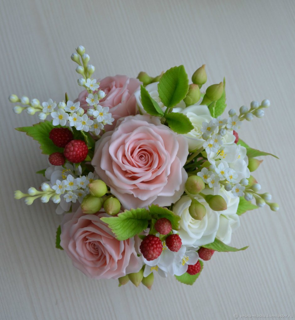 Цветы из холодного фарфора