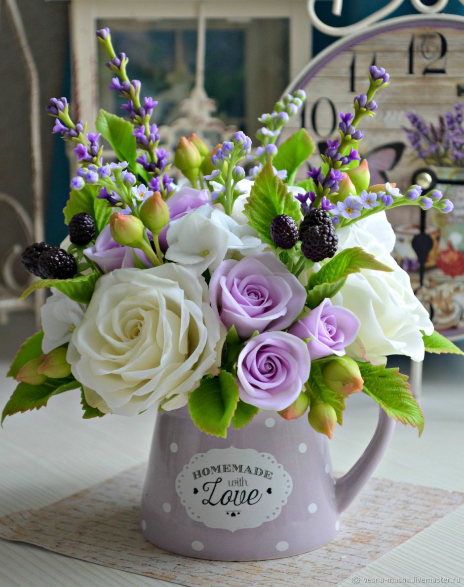 Цветочные композиции из фоамирана