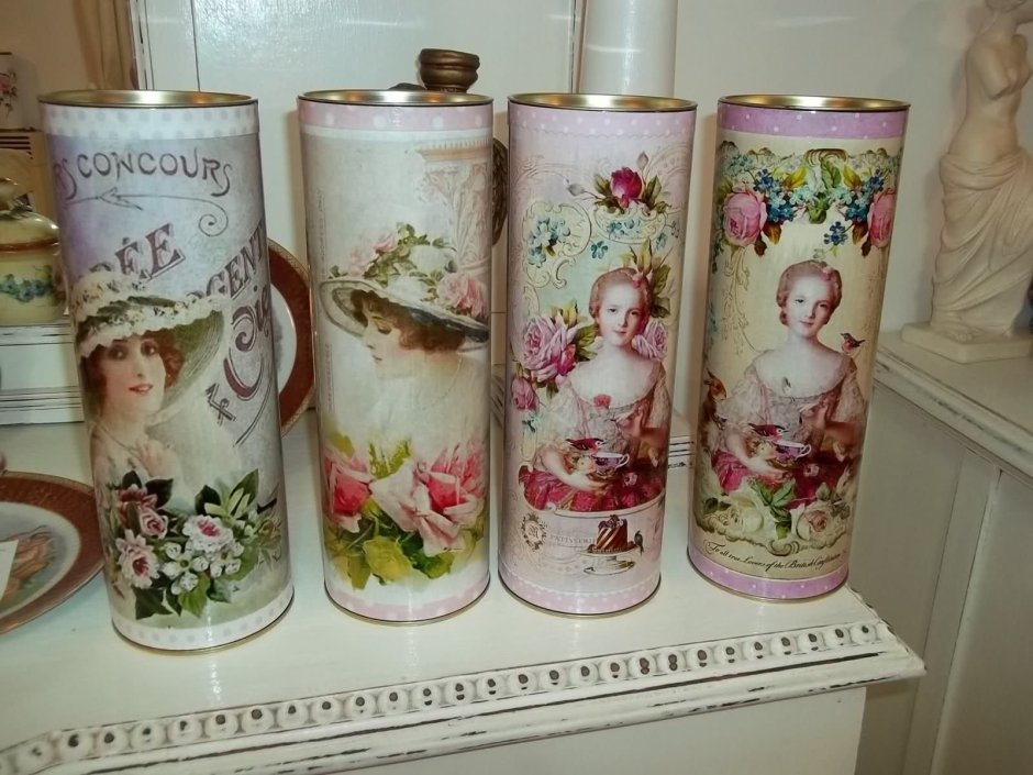 Декупаж банок от чипсов