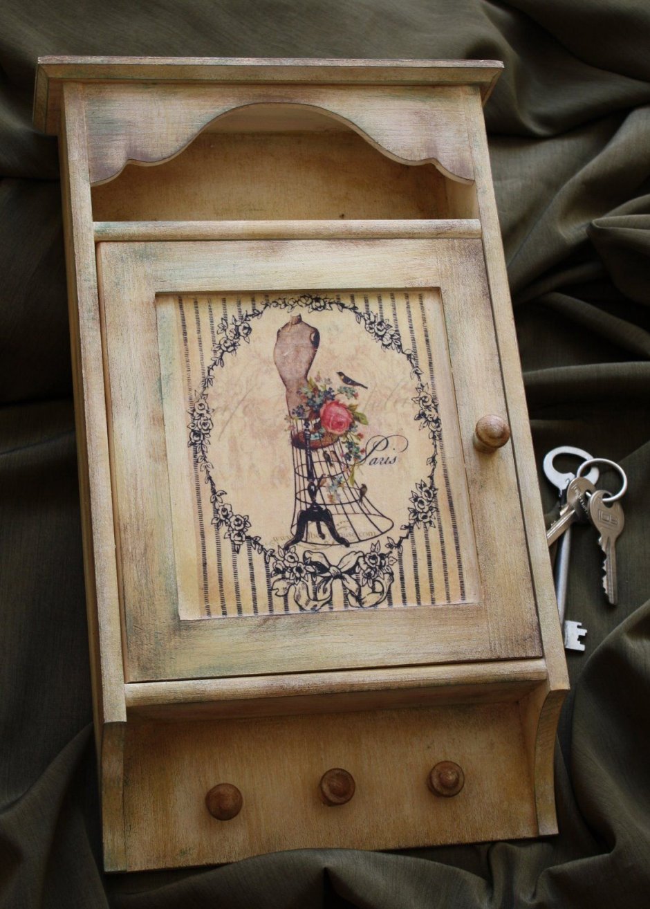 Идеи декупажа со всего света ключницы