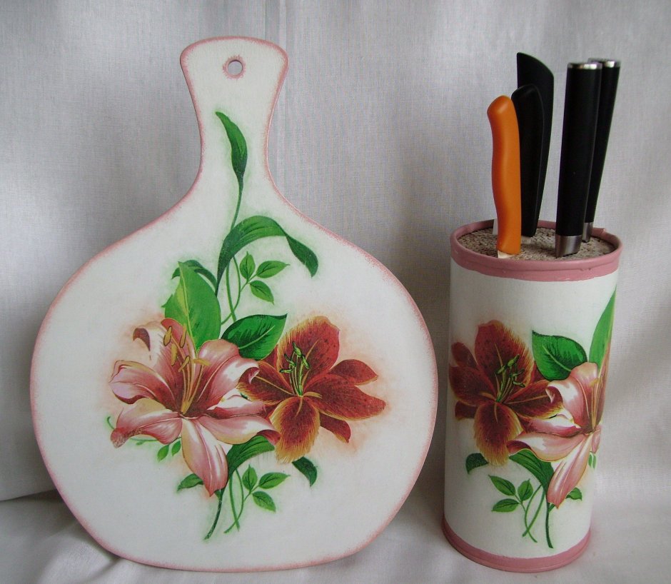 Декупаж посуды и деревянных изделий