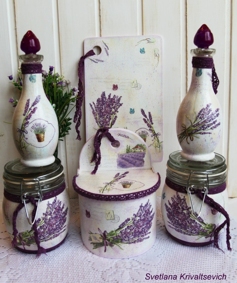 Декупаж кухонных баночек