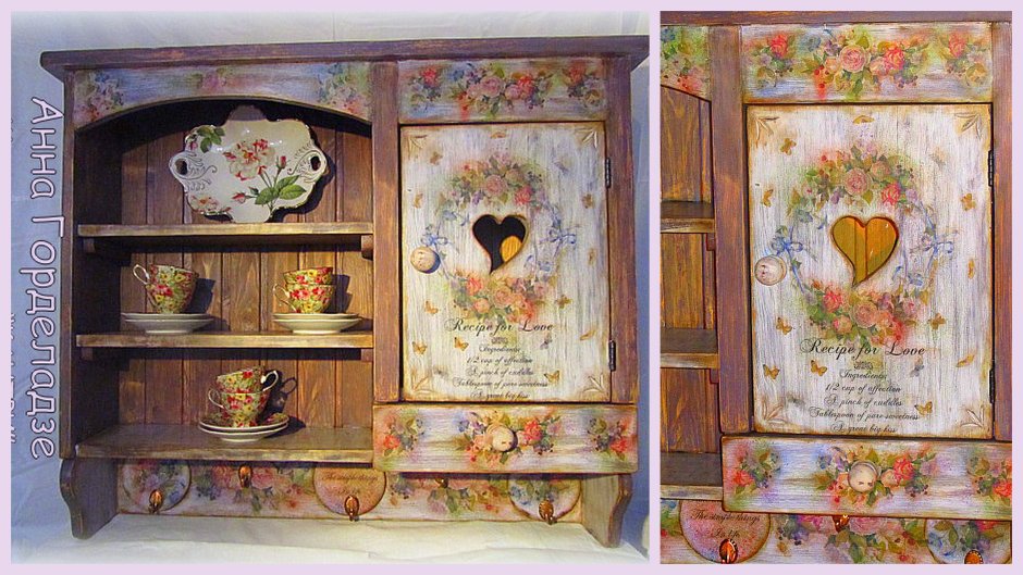Декупаж мебели в стиле Кантри