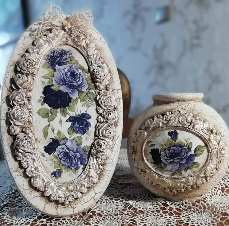 Декоративные тарелки из бутылок