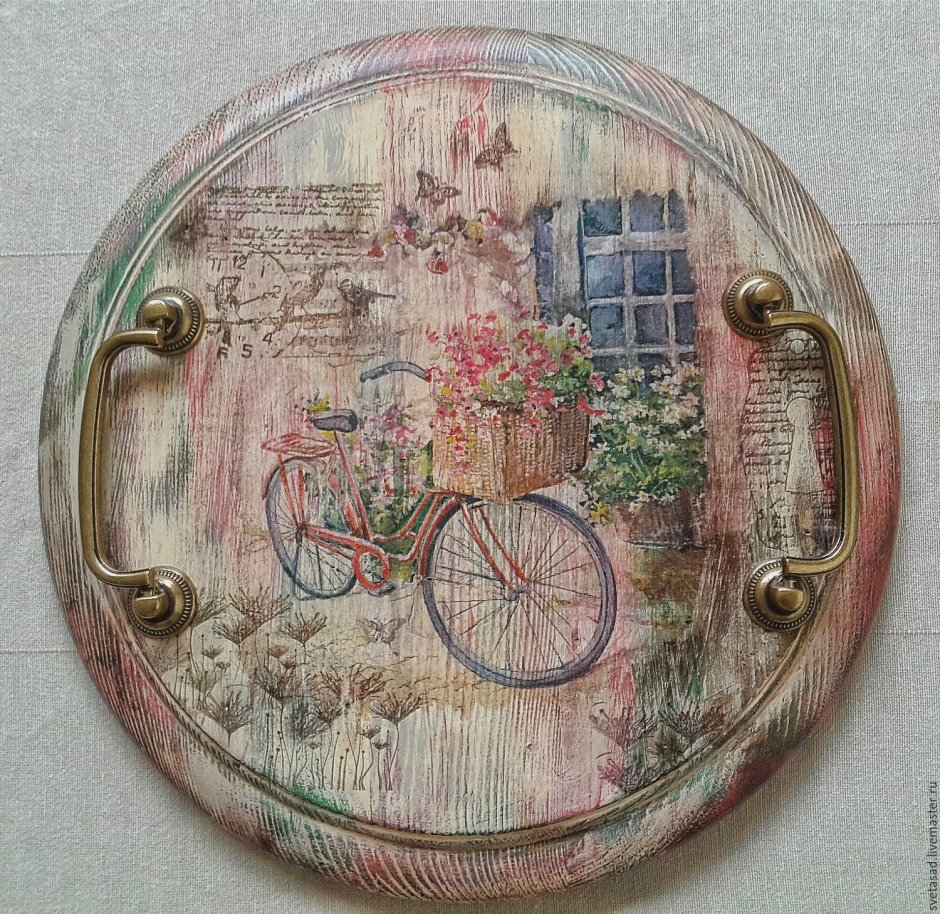 Поднос в стиле Прованс