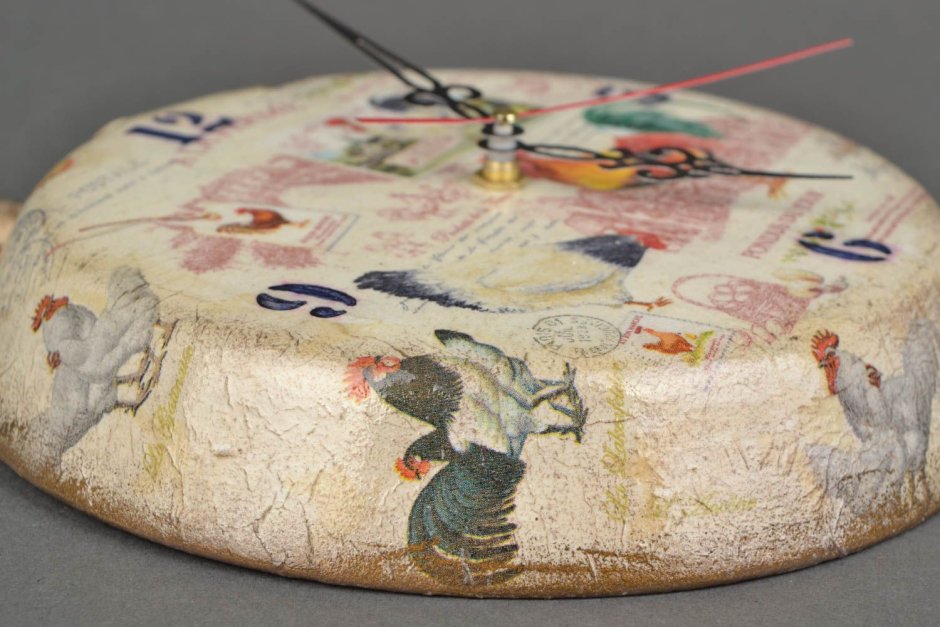 Часы на кухню декупаж