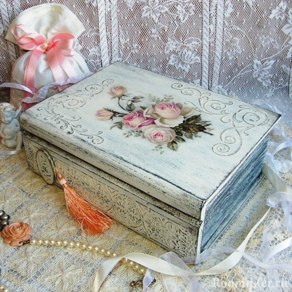 Декупаж состаривание шкатулок