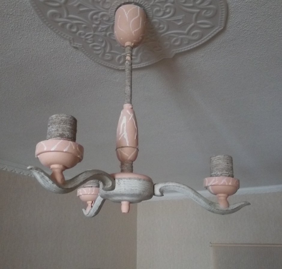 Декорация люстры в стиле Прованс