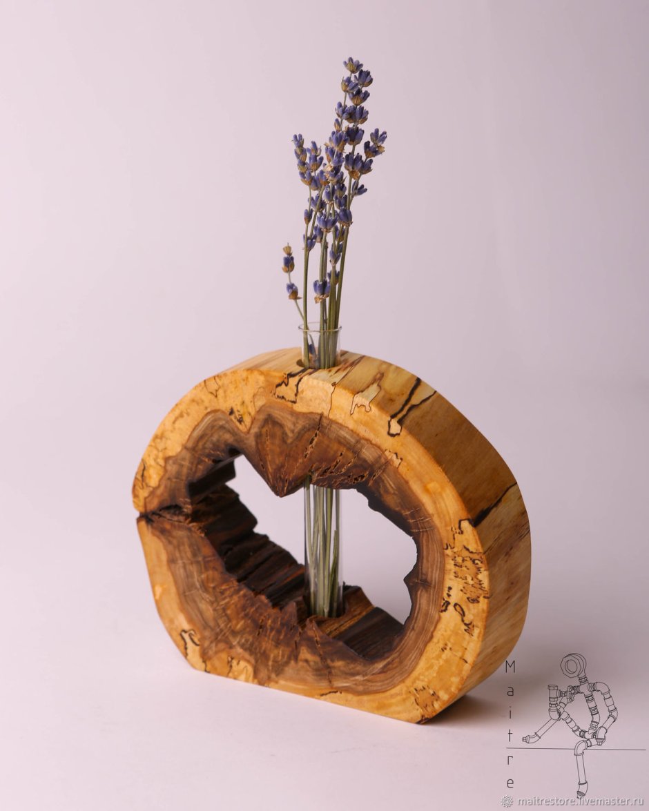 Деревянные вазы для декора