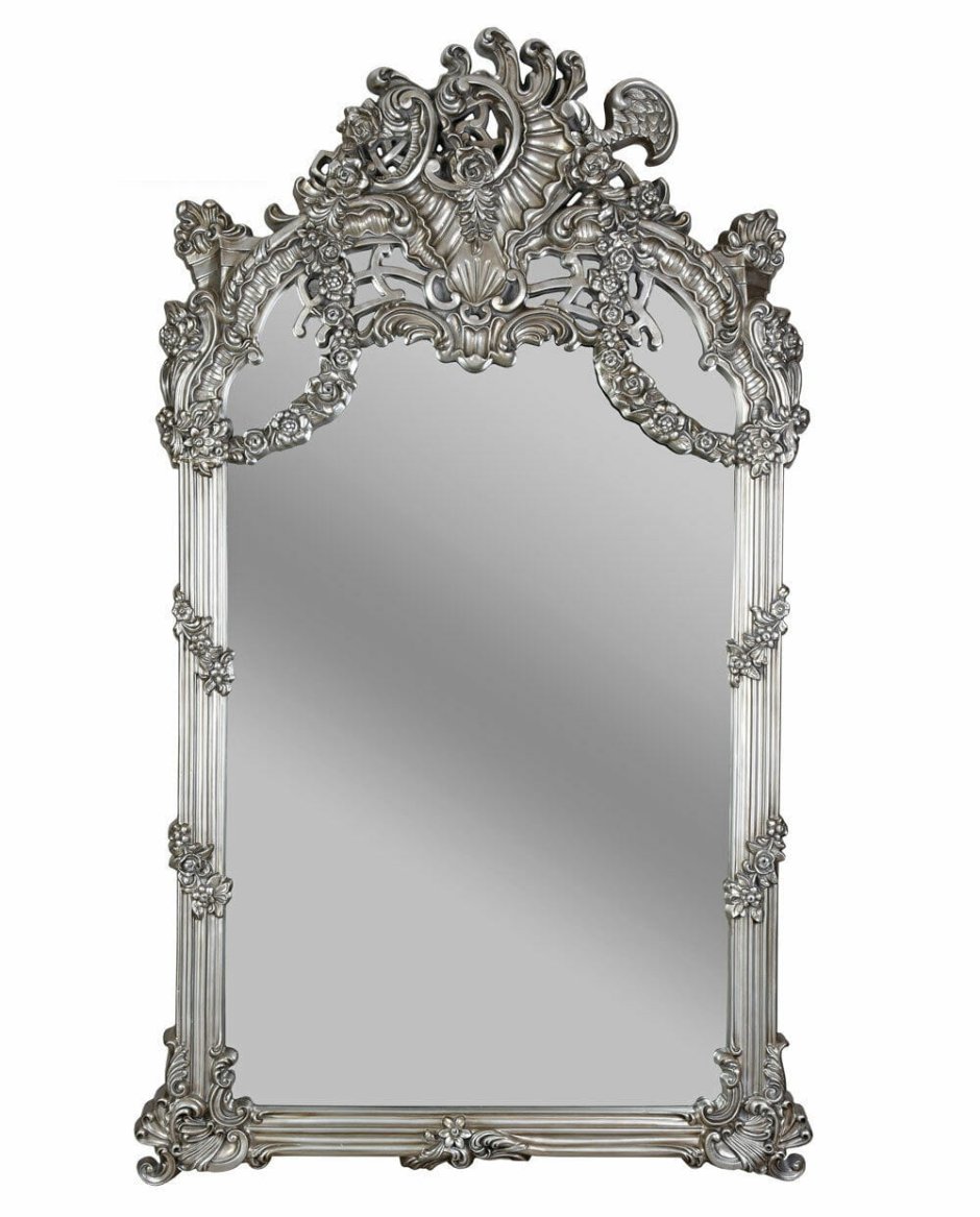 Зеркало Барокко серебро матовое
