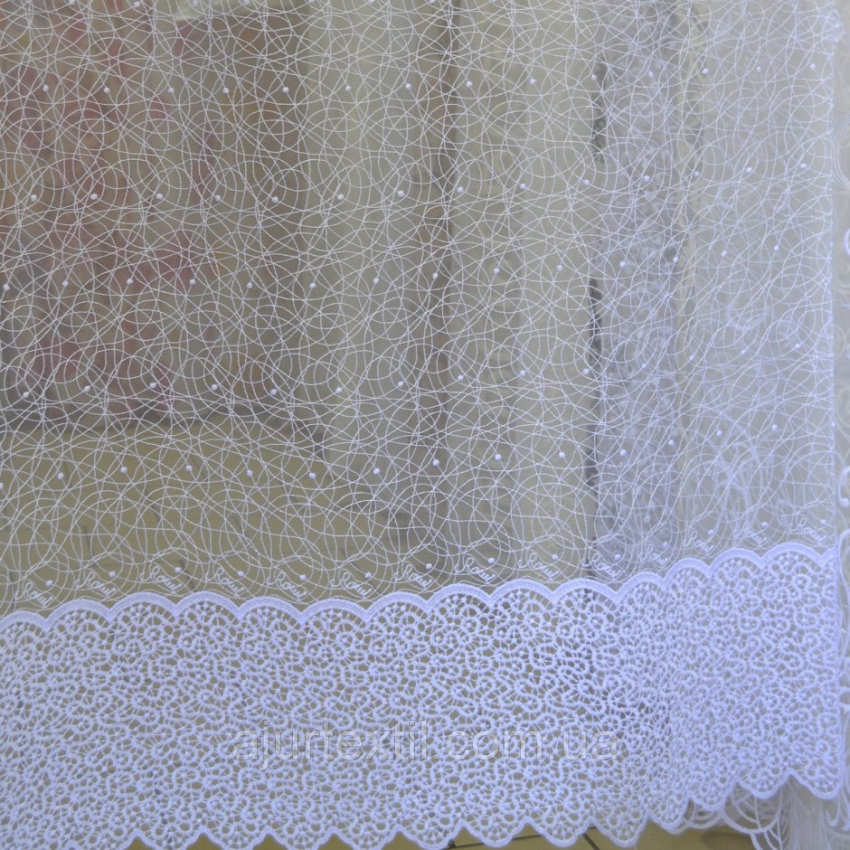 Тюль вышитая сетка