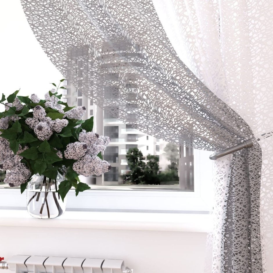 Тюль-сетка Шарк бежевая