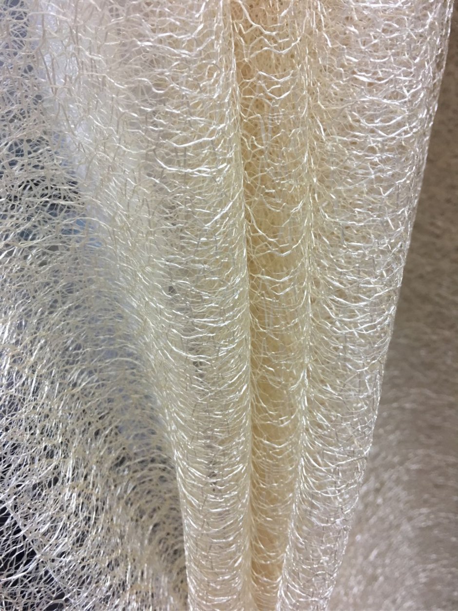 Тюль паутинка белая