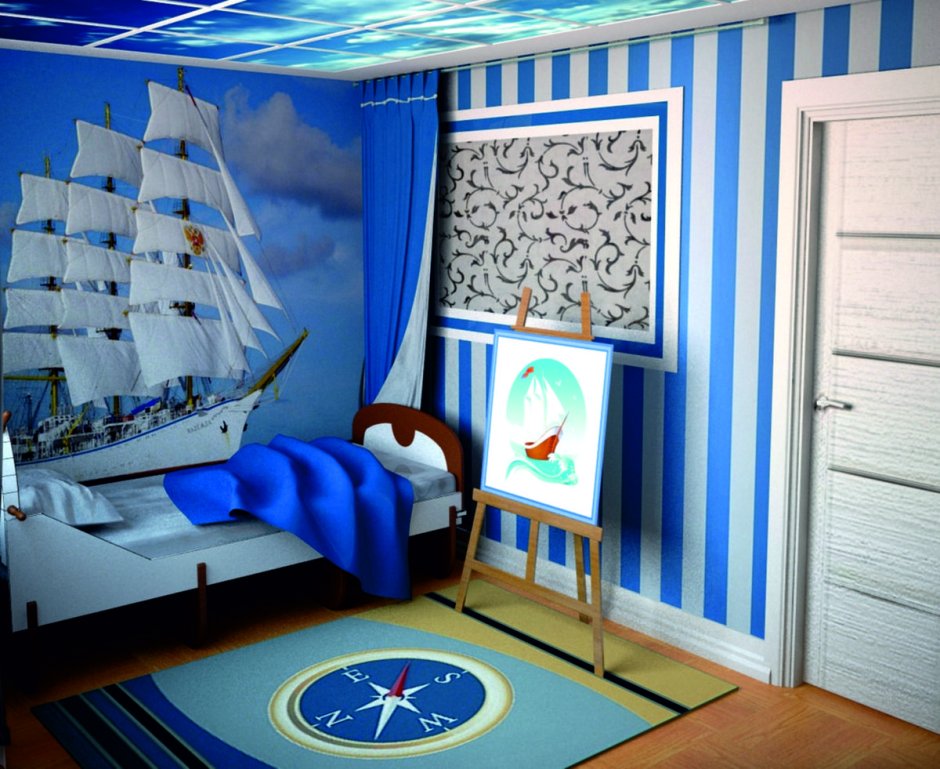 Интерьер детского сада в морском стиле
