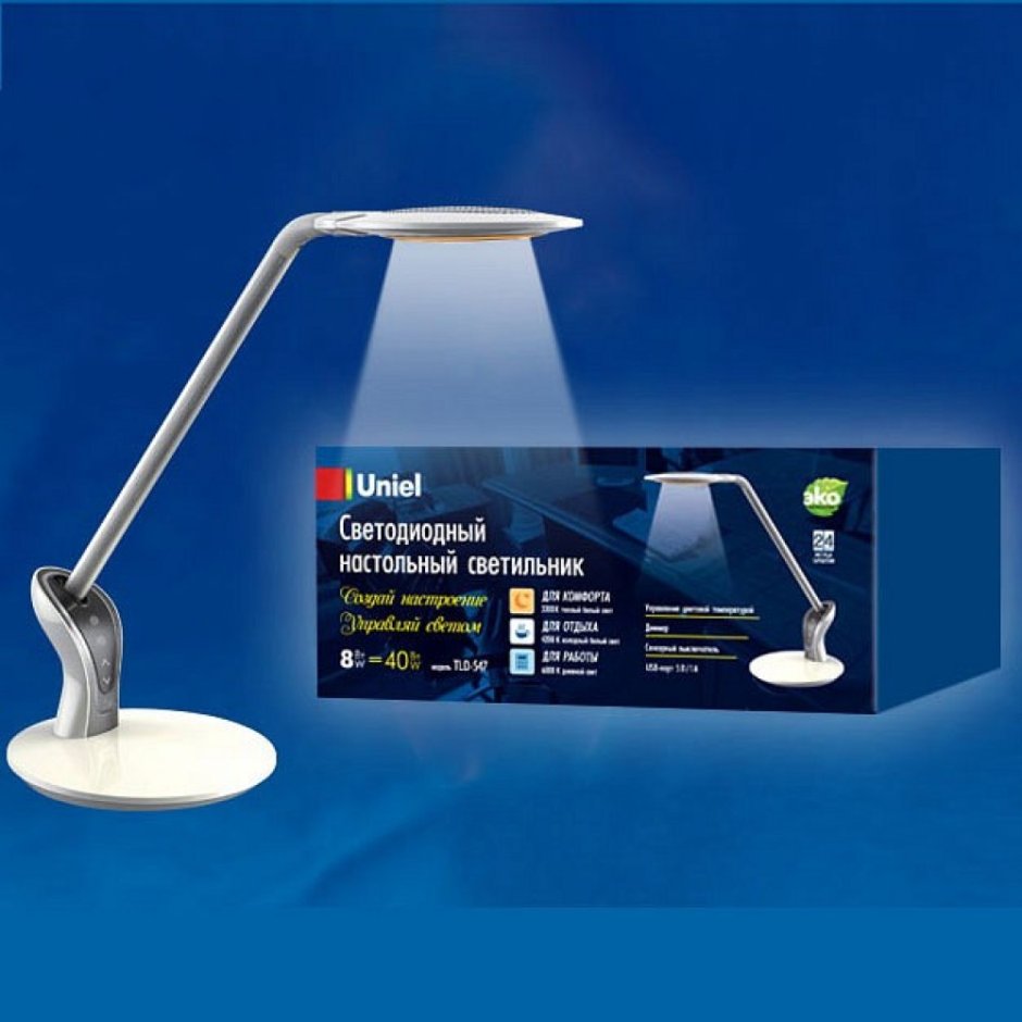 Настольная лампа Uniel TLD-535 White