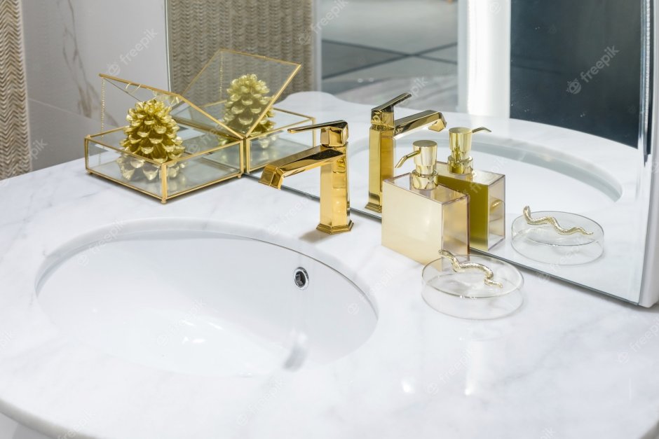 Brushed Rose Gold Bathroom