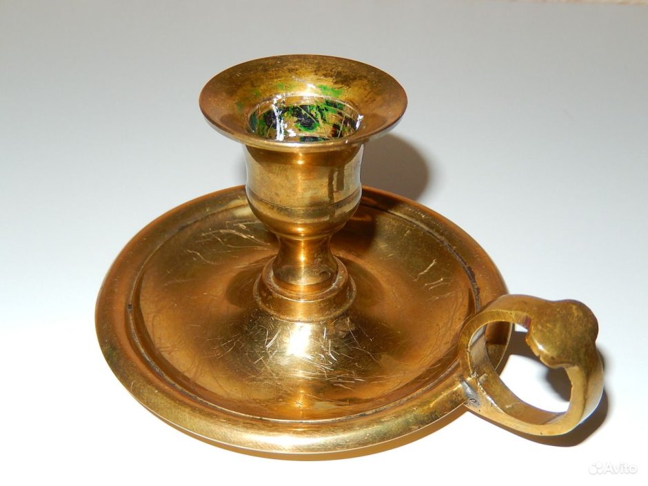Подсвечник Винтаж латунь старинный