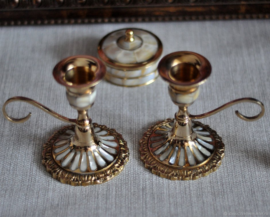 Подсвечник с ручкой латунь артикул: 4300098