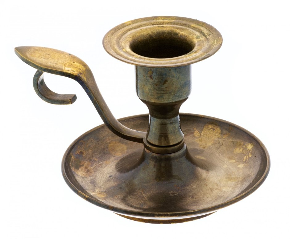 Подсвечник с ручкой латунь/круглый артикул: 4300067
