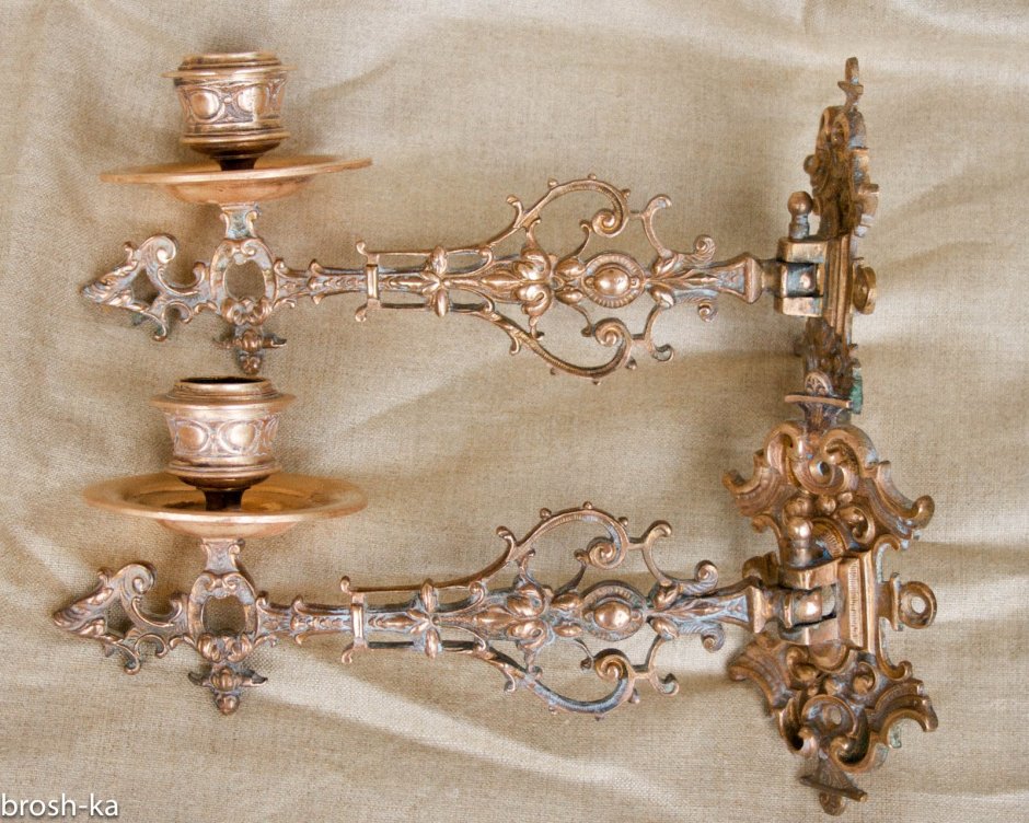 Латунный подсвечник