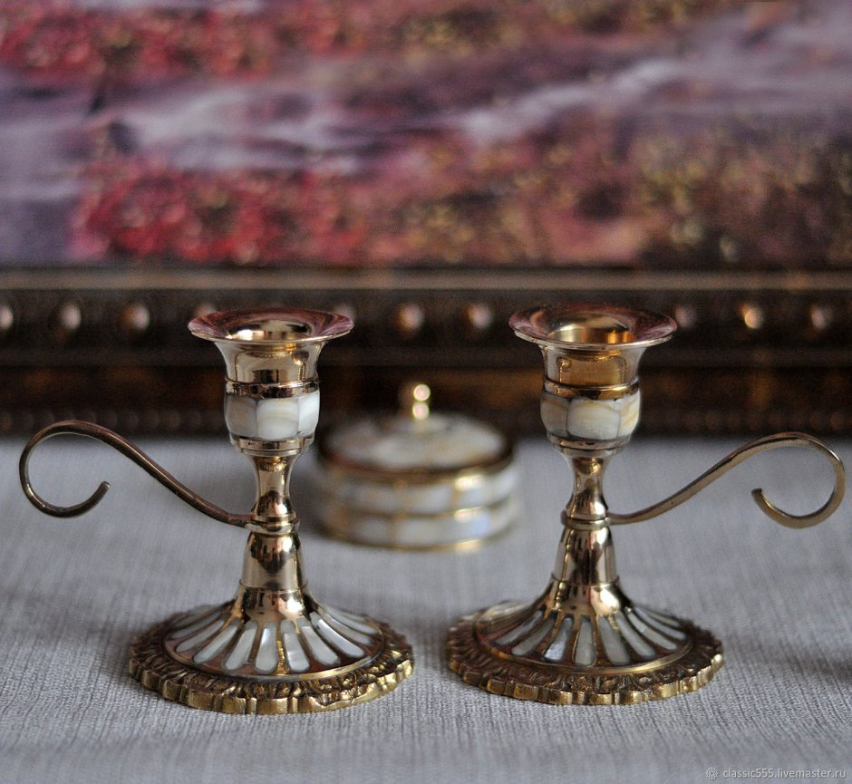 Подсвечник латунь