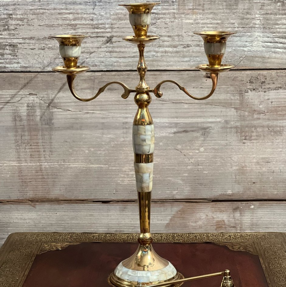 Подсвечник латунный церковный