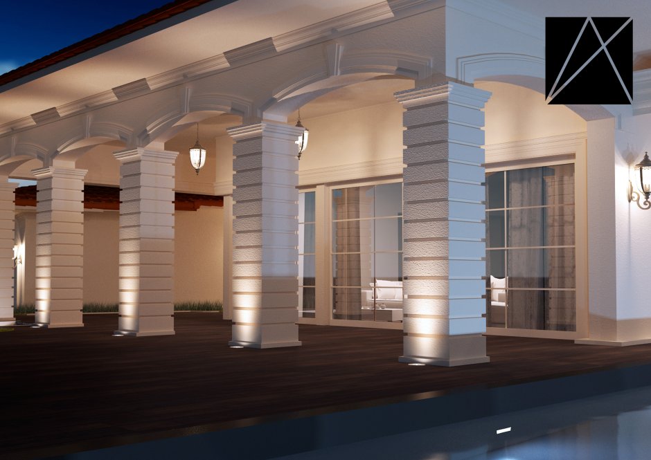 Архитектурная подсветка арки