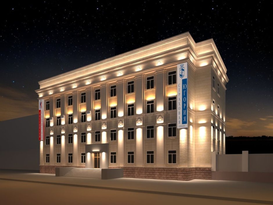 Госсовет Симферополь архитектурная подсветка