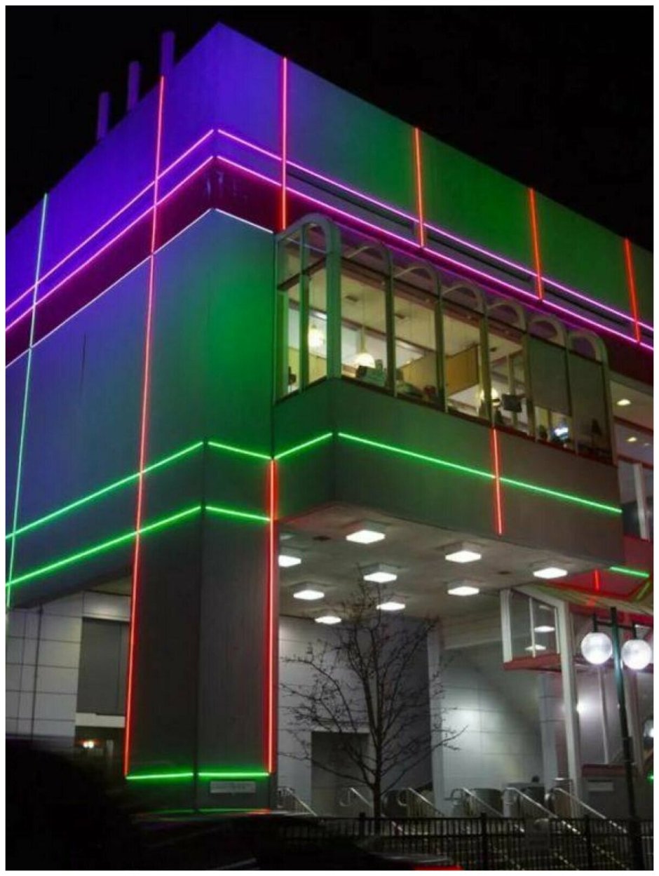 Освещение фасадов зданий светодизайн