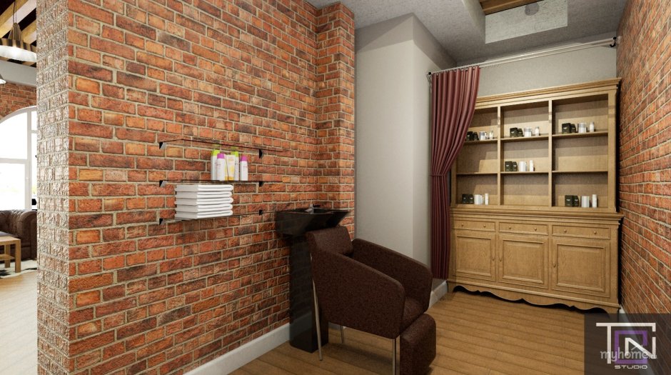 Плинтус потолочный,под стену кирпич