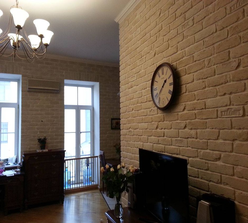 Отделка проема кирпичиками