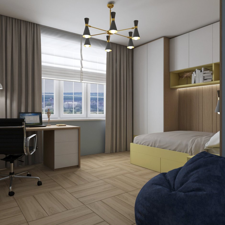 Дизайн проект комнаты для подростка