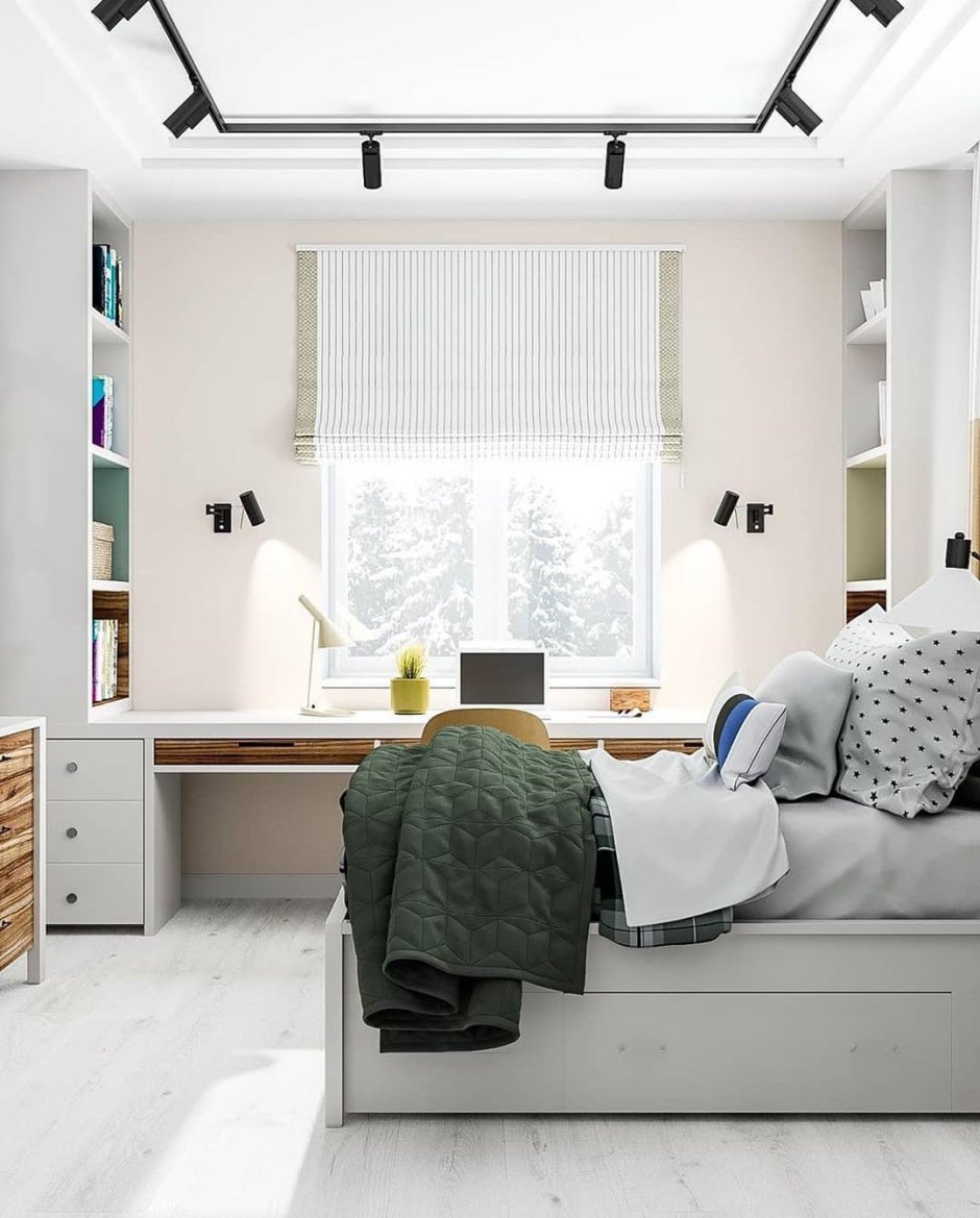 Комната подростка стол у окна