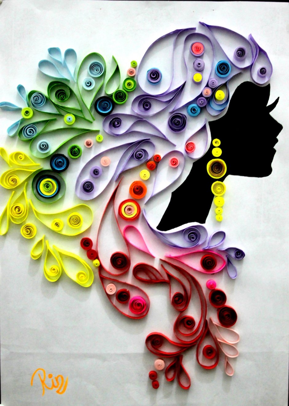 Аппликация в стиле квиллинг