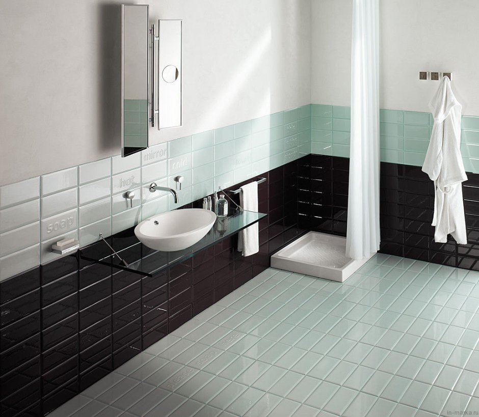 Мелкоформатная плитка в санузле