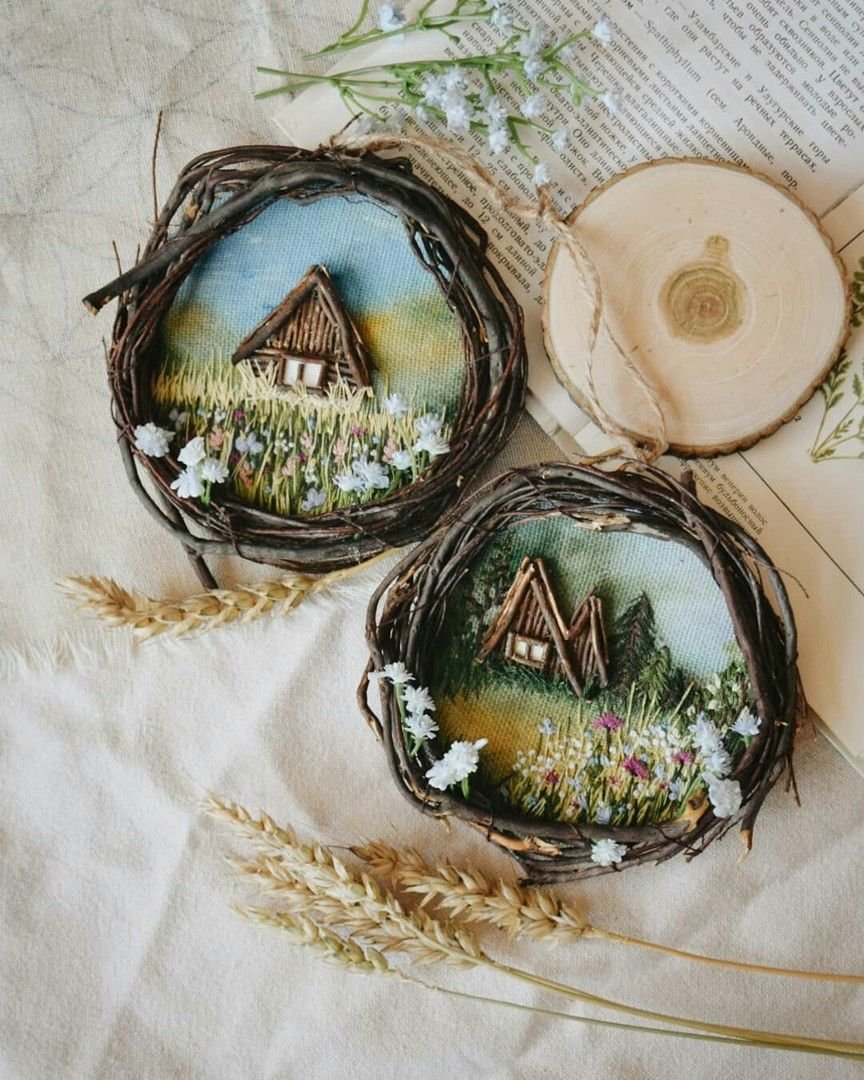 Панно на спиле дерева