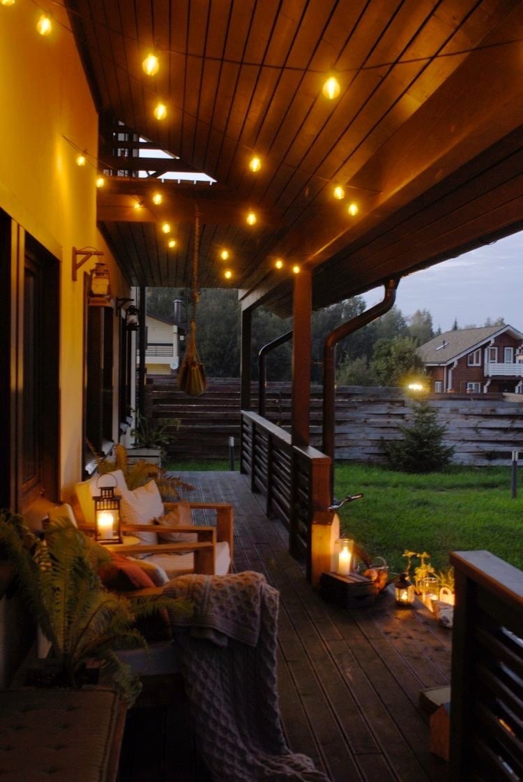 Освещение летней веранды