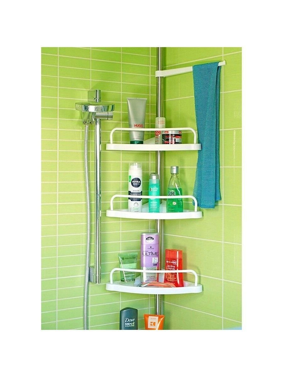 Угловая телескопическая полка в ванную 120-300 см Stardis