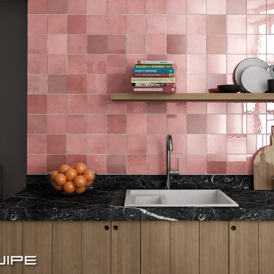 Hanoha Series Pink Glossy Subway Tiles