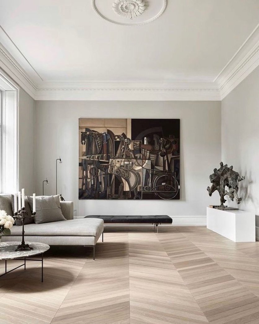 Паркет елочка в современном интерьере