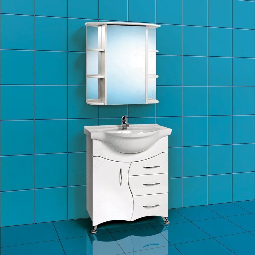 Полка зеркальная Акваль София 60