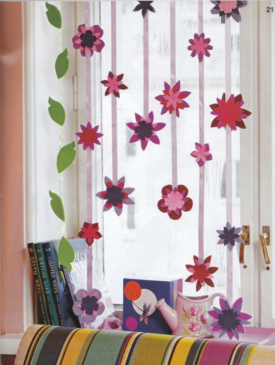 Украшение окон летом в детском саду