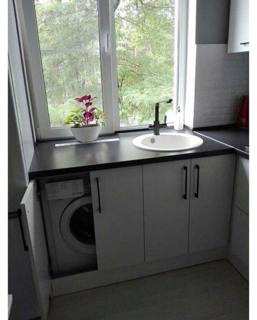 Мойка в подоконнике