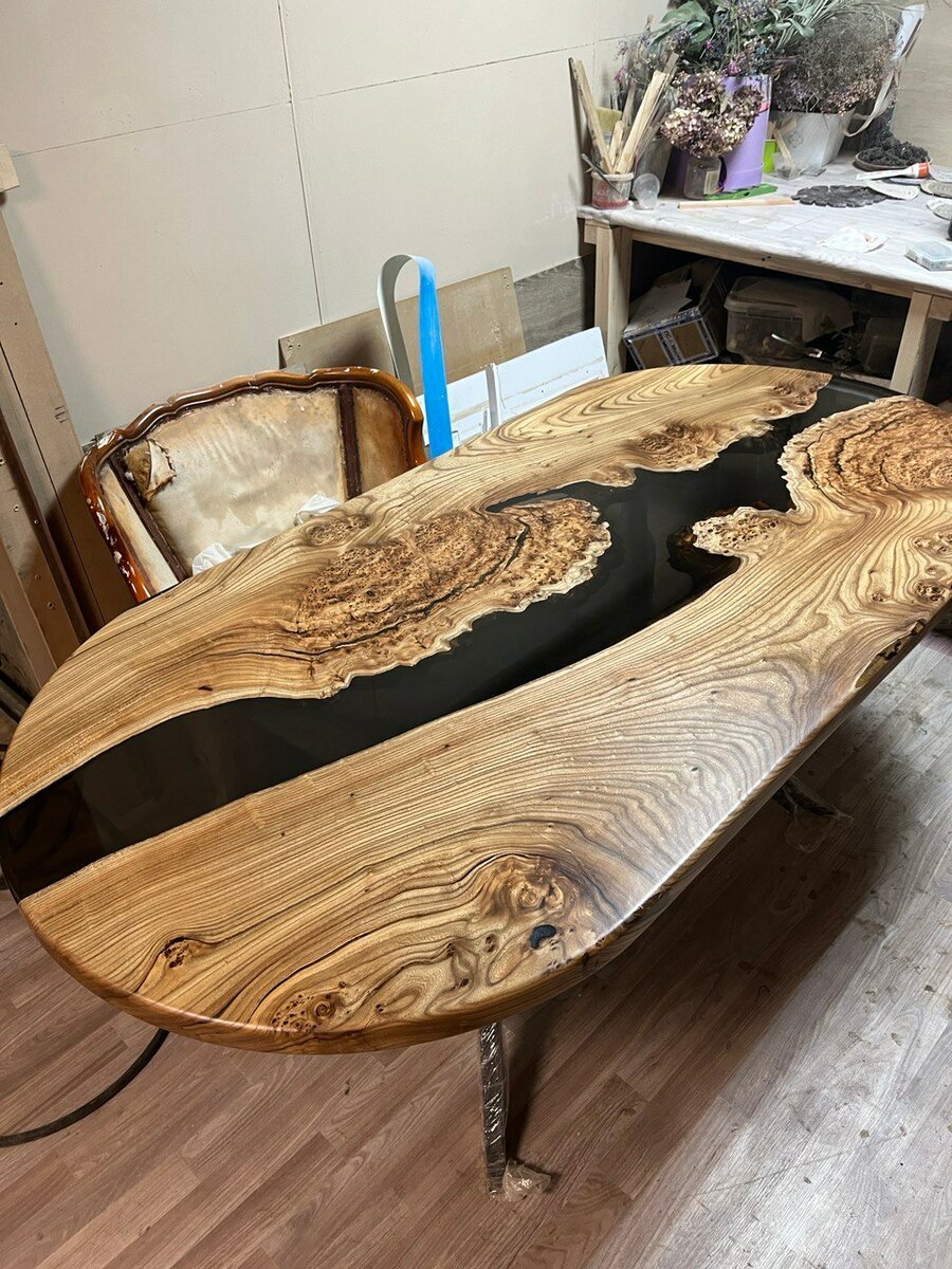 Стол эпоксидка лава