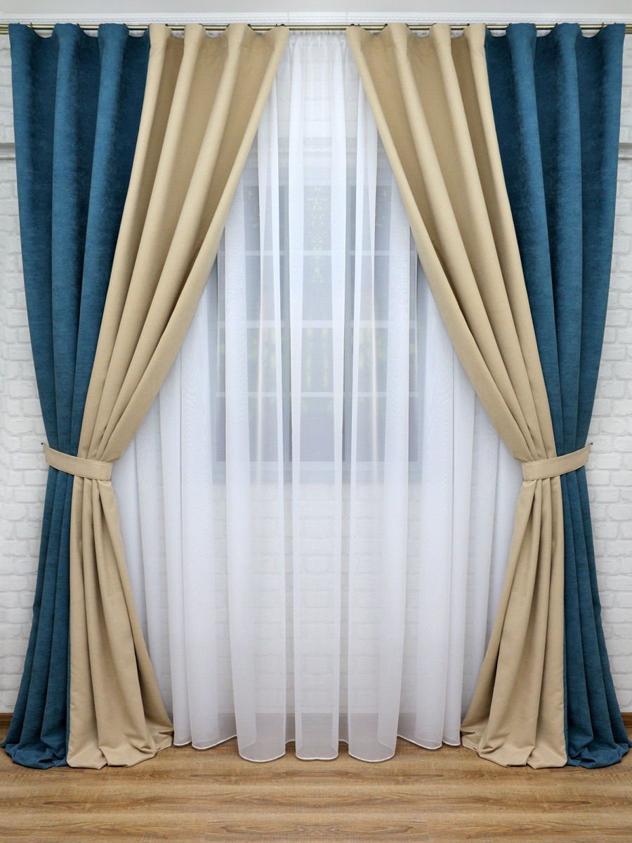 Гардины в зал в современном стиле