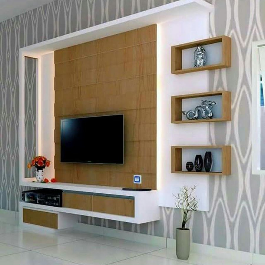 Стенка с телевизором на стене